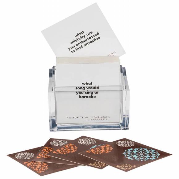 NEW TABLETOPICS conversation starters - not your mom’s dinner party in brown/whi - Picture 2 of 4